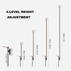 Di động cắm trại gấp đèn cực Trọng lượng nhẹ ráp nhôm đèn lồng đứng ngoài trời ánh sáng móc áo chủ dính cho cắm trại - Product Image 2