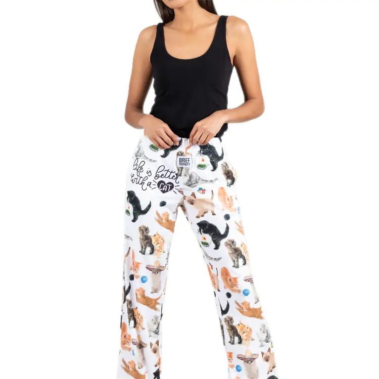 Pantaloni pigiama stampati digitali 3D per animali domestici indumenti da notte personalizzati con coulisse elasticizzati pantaloni del pigiama larghi per Unisex sotto
