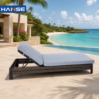Chaise longue d'extérieur réglable en aluminium de luxe, design moderne, écologique, construction durable, finition résistante aux UV, pour hôtel et villa