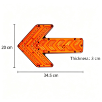 Barre lumineuse directionnelle à LED haute intensité 132W, couleur ambre, boîtier en PC, signalisation de circulation pour la sécurité des camions et des véhicules