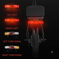 Luz Trasera LED Impermeable para Bicicleta Eléctrica, Luz de Freno Trasera con Soporte para Placa de Matrícula para Bicicleta Eléctrica, Scooter, Motocicleta