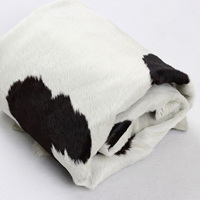Cuir de veau véritable noir et blanc peau de vache peau de vache cheveux en cuir
