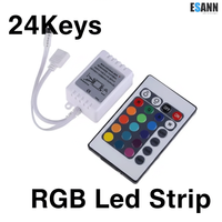 Télécommande IR RGB ESann DC12V 4 broches 24 touches pour bande LED d'escalier, sortie bouton 3x2A pour bande LED RGB SMD 5050 2835