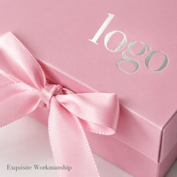 Boîte cadeau en carton rigide avec fermeture magnétique rose de luxe, personnalisée et imprimée en gros, avec ruban pour l'emballage cosmétique