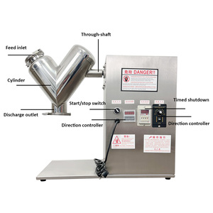 Mélangeur de laboratoire en V de 20 L, mélangeur en V haute performance en acier inoxydable pour la recherche à l'échelle pilote et le mélange de poudres - Product Image 3