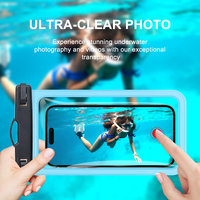 Étui de téléphone étanche en PVC IP68, pochette pour téléphone portable pour les voyages, la natation, la plage
