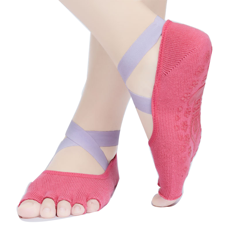 open toe nonslip gym pilates adult comfortable yoga surfing water aquq socks quick dry elastic anti-sip combed cotton yoga socks