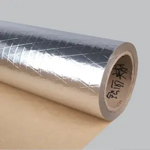 玻璃纤维稀松牛皮纸屋面隔热铝箔纸耐热箔隔热建筑屋面隔热