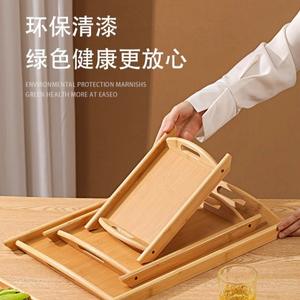 Bandejas de bambú y madera al por mayor, bandejas para hoteles, bandejas de madera de alta calidad con asas y logotipo para artículos desechables. - Product Image 4