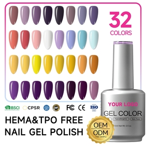 Esmalte de Uñas de Moda, 15 ml, Sin HEMA ni TPO, Gel de Color Brillante y Vívido, Diseño de Etiqueta Personalizada ODM, Esmalte de Uñas en Gel UV - Product Image 1