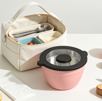 Bol à salade en acier inoxydable à paroi simple de 64 oz, grande capacité, idéal pour la rentrée scolaire