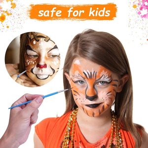 Peinture de visage 18 couleurs Pride Face Paint,40 pochoirs 4 pinceaux, 4 éponge de peinture de visage - Product Image 3