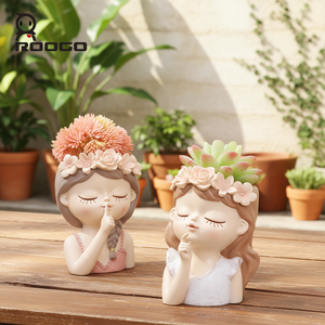 Roogo piccola fata fantasia ragazza vasi da fiori all'ingrosso fioriere da giardino per piante grasse uso domestico decorativo - Product Image 5