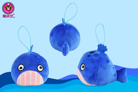 Petite série d'animaux sous-marins de 3 pouces Porte-clés Boîte aveugle Machine à griffes Poupées en peluche Collection de jouets mignons