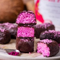 Thé amincissant en poudre de fruit du dragon pour festivals, crée des thèmes roses pour les desserts de fête, emballage en vrac