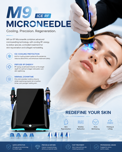 Appareil de lifting cutané 2-en-1 RF Microneedling avec système de refroidissement, équipement de beauté professionnel anti-âge avec 7 embouts - Product Image 1