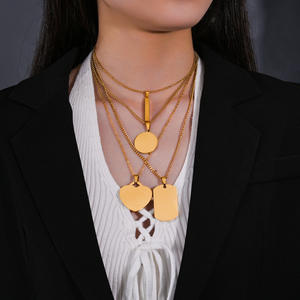 Etichette con LOGO personalizzate in acciaio inossidabile modelli esplosivi all'ingrosso di alta qualità etichette con <span class=keywords><strong>cuore</strong></span> d'oro - Product Image 1