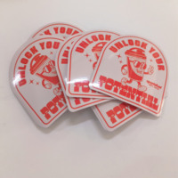 Logotipo impreso personalizado, pegatina adhesiva de PVC, etiqueta privada impermeable, logotipo redondo de la empresa para promoción, etiquetas troqueladas