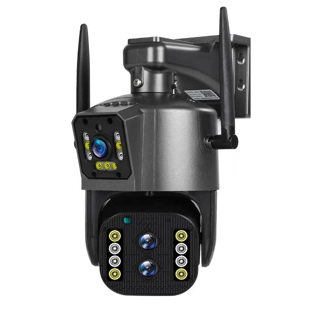 4K 8MP WIFI IP Camera 3 Lens PTZ 10X Zoom Two Way Audio Color Night Vision Outdoor Waterproof CCTV Surveillance Wireless IPC Cam