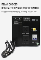 Protector de Voltaje 220V Monofásico SVC LED para el Hogar, Protector de TV/Refrigerador con Protección Contra Sobretensión/Bajo Voltaje