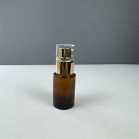 Flacons pompe dorés pour sérum cosmétique brun 20ml 30ml 40ml 50ml, flacons en verre rose pour lotion, flacons à presser pour soins de la peau