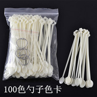 100 pièces faux ongles Art conseils vernis Gel couleur pratique bâtons cuillère forme Swatch couleur échantillon manucure outils ensemble