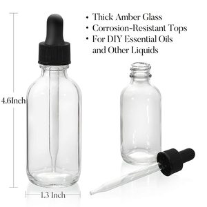 Botellas de Vidrio Ámbar de 1oz con Gotero de Vidrio para Aceites Esenciales, Productos Químicos de Laboratorio, Colonias y Perfumes - Product Image 3