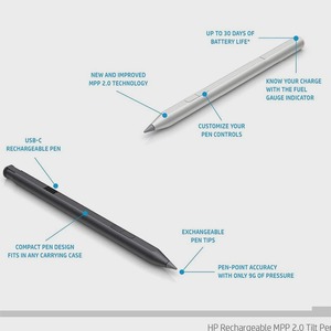 Lápiz Óptico Recargable con 4096 Niveles de Sensibilidad a la Presión para <span class=keywords><strong>HP</strong></span> ENVY Pavilion Spectre <span class=keywords><strong>X360</strong></span> - Product Image 2