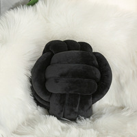 Coussin en corde tressée fait main style nordique, décoration d'intérieur, boule de velours cristal nouée, oreiller pour canapé, lit ou tête de lit, polyester et coton PP