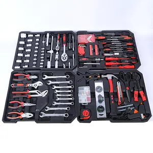 Vde plastic toolbox Household Tool Set screwdriver hammer saw wrench hardware tools Car Repair Tool Box