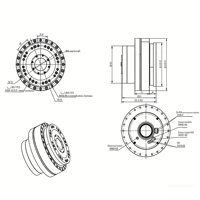 Módulo de articulación sin escobillas ligero de fabricación nacional Ti5 Robot CRA-RI110-170RO-2-161, relación de engranajes 161, CC 24-48V, 1500W, industrial