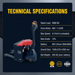 Transpallet Elettrico ZHONGLI da 1,5T a Prezzo di Fabbrica, Carrello Elevatore Manuale con Batteria al Litio per Movimentazione Industriale - Product Image 5