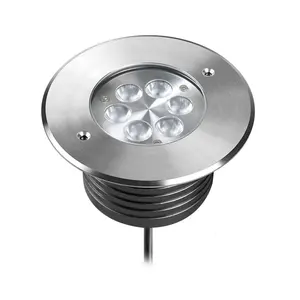 Lámpara LED subterránea de acero inoxidable, luz IP67 impermeable para cubierta de jardín, iluminación redonda de alta calidad, 12W y 18W