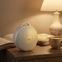 Veilleuse LED ABS rechargeable à intensité variable avec son de la nature moderne et bruit blanc chaud, haut-parleur d'appoint pour bébés, aide au sommeil