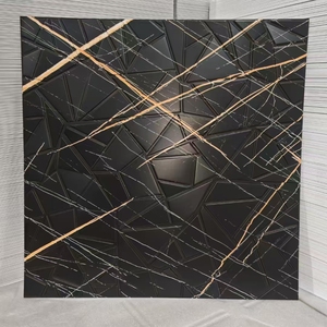 Geometrik Desenli 3D PVC İç Mekan Duvar Paneli Tasarımı Oturma Odası Kanepe TV Arka Plan Duvar Çıkartmaları Dekorasyonu - Product Image 2
