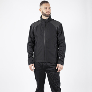 เสื้อแจ็คเก็ตซอฟต์เชลล์สีดำสำหรับผู้ชาย เสื้อกันลม แห้งเร็ว เหมาะสำหรับกอล์ฟ วิ่ง และกิจกรรมกลางแจ้ง - Product Image 2