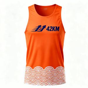 No corras solo la carrera, hazte con ella. Experimente la comodidad y el estilo de nuestro Chaleco de maratón de impresión personalizada diseñado para corredores - Product Image 3