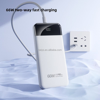 Dernier modèle, logo personnalisé, chargeur portable PD22.5W super rapide, double USB, batterie externe 10000mAh, batterie externe avec lumière LED