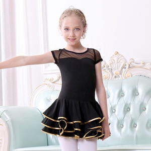 スカートガール体操レオタードドレスラテン/バレエプロ子供用ラテンダンスドレス - Product Image 6