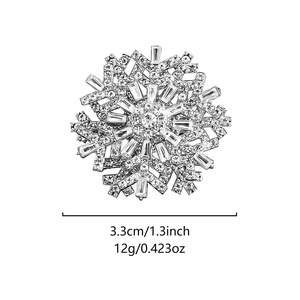 <span class=keywords><strong>JoJo</strong></span> 2025 broche de copo de nieve giratorio de joyería de aleación de lujo de gama alta para niños para <span class=keywords><strong>ropa</strong></span> Pin traje Top ramillete broches de moda - Product Image 3