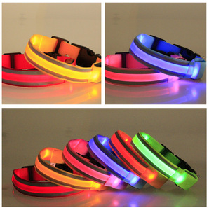 Vente en gros Collier LED pour animal de compagnie en nylon étanche et rechargeable avec lueur de sécurité pour chien - Product Image 3