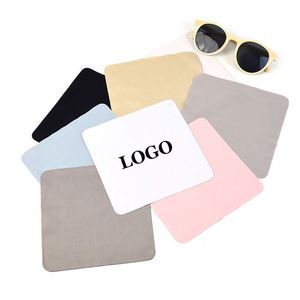 Chiffon de nettoyage pour lunettes de vue et de soleil en microfibre gaufrée avec logo personnalisé et bords arrondis, idéal pour la promotion - Product Image 2