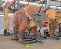 Dinosaure animatronique hyper réaliste Triceratops pour décoration