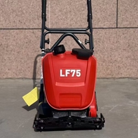 Compacteur à plaque vibrante manuel LF75, piqueuse de sol portable pour le compactage des fondations de construction