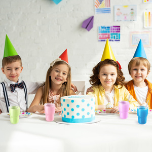 Mini-gobelet en plastique de 3 oz avec couvercle et paille, petit gobelet à shot de couleur pastel, réutilisable, pour les fêtes d'enfants - Product Image 2