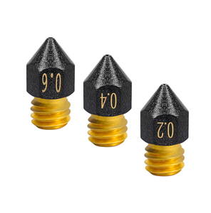 Buses en laiton MK8/Volcano/E3D tête de buse plaquée PTFE 0.2 0.4-1.2mm 1.75mm pour CR6 SE Ender3 <span class=keywords><strong>KP3S</strong></span> CR10 accessoires d'imprimante 3D - Product Image 4