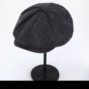 Casquettes octogonales à chevrons pour hommes 2024, bérets <span class=keywords><strong>de</strong></span> <span class=keywords><strong>peintre</strong></span> britanniques plats, <span class=keywords><strong>tenue</strong></span> formelle automne-hiver pour activités <span class=keywords><strong>de</strong></span> plein air - Product Image 3