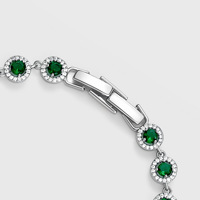 Nouveau Bracelet Élégant et Tendance en Alliage de Zircon Vert pour Femme – Accessoire de Mode Idéal pour les Fêtes et le Quotidien
