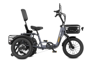 Lagerbestand Großhandel Klappbares Elektro-Dreirad 4,0 Zoll Fatbike 3-Rad Elektro-Lastenfahrrad Fatbike-Trike für Erwachsene - Product Image 3