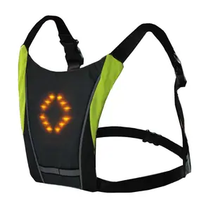LED Wireless reflective Luminous illuminated fluorescent led Bicycle vests chaleco Led Turn Signal motor bike safety vest